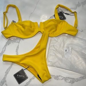 Zaful Yellow Bikini Set. NWT Size S